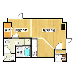 ナカシン中央ビル 1Kの間取図画像