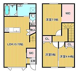 ルクス 3LDKの間取図画像