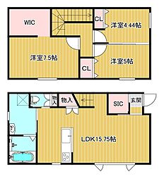 ルクス 3LDKの間取図画像