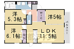 サザンヴェルデ 3LDKの間取図画像