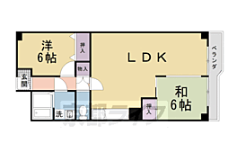 桂川ハイツ2号館 2LDKの間取図画像