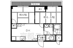 シャロム伏見 2DKの間取図画像