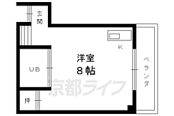 メゾンG 1Kの間取図画像