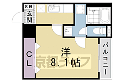ラフィーネ葛野 1Kの間取図画像