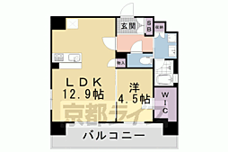 ベラジオ雅び京都河原町 1LDKの間取図画像