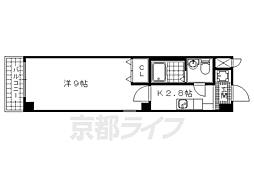 アマルフィ山科 1Kの間取図画像