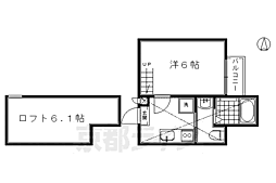 KYOTOHOUSE羅城門 1Kの間取図画像