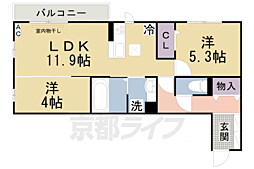 アベニール 2LDKの間取図画像