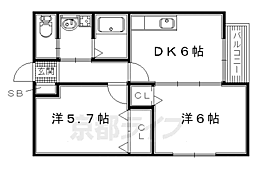 ジャンシアーヌ2 1LDKの間取図画像