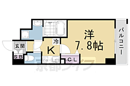 アドバンス京都デタンデュ 1Kの間取図画像