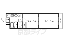 エレガンス東寺 2Kの間取図画像