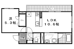 シャーメゾン小野小町 1LDKの間取図画像