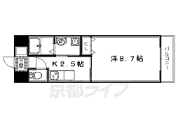 グリーンミモザ・小林 1Kの間取図画像