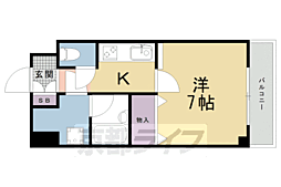 ライオンズマンション京都河原町第3 1Kの間取図画像
