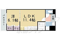 シャルマン 1LDKの間取図画像