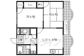 リーベンハイム 301 ｜ 京都府宇治市莵道田中（賃貸マンション2LDK・3階・44.83㎡） その2