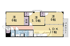 メゾン・ジオーヌ 201 ｜ 京都府八幡市八幡安居塚（賃貸アパート3LDK・2階・60.00㎡） その2