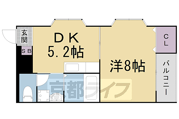 ピコットV 207｜大阪府枚方市田口(賃貸マンション1DK・2階・28.70㎡)の写真 その2