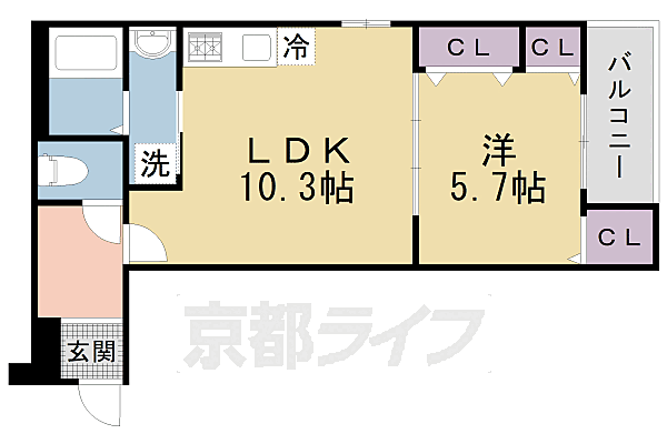 シャルム　ド　グレイス 103｜大阪府枚方市長尾元町(賃貸アパート1LDK・1階・40.45㎡)の写真 その1