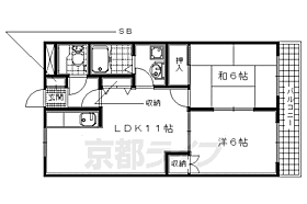 コンフォール州見台3番館 205 ｜ 京都府木津川市州見台1丁目（賃貸マンション2LDK・2階・51.30㎡） その2