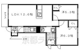 カーサレジオ A101 ｜ 京都府木津川市城山台6丁目（賃貸アパート2LDK・1階・52.26㎡） その2