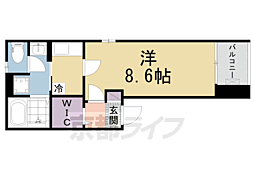 プログレＮΩ 2階1Kの間取り