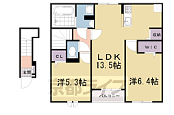 エアリーノース 2階2LDKの間取り