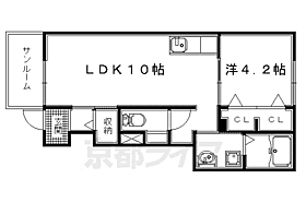 チェリーブラッサム 102 ｜ 京都府宇治市木幡南山（賃貸アパート1LDK・1階・41.48㎡） その2