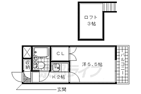 ヨーロピアン3番館 103 ｜ 京都府八幡市八幡馬場（賃貸アパート1K・1階・21.66㎡） その2