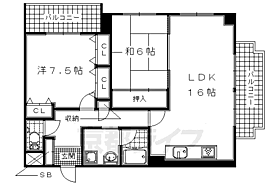 ハウス・エバーグリーン 403 ｜ 京都府城陽市平川茶屋裏（賃貸マンション2LDK・4階・69.60㎡） その2