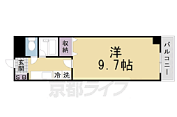 ハートフルマンション 4階1Kの間取り