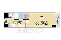アートプラザ京田辺3 3階1Kの間取り