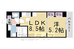 アティオ　パパ 3階1LDKの間取り