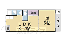 喜多源第一マンション 1LDKの間取図画像