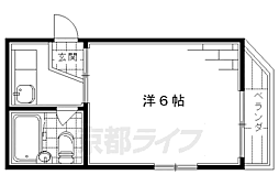 サンライズ藤の森 ワンルームの間取図画像