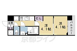 アスヴェル京都西大路SOUTH 2Kの間取図画像
