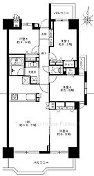 多摩川南パークハウス 4LDKの間取図画像