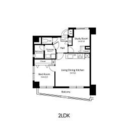 ライオンズマンション横浜駅東 2LDKの間取図画像
