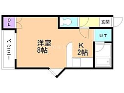 グランヴィレッジ元町 1Kの間取図画像
