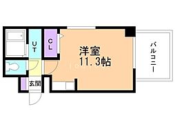 ハウスオブリザ北23条 ワンルームの間取図画像