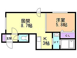 間取図画像 1LDK