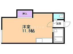 パークサイドN-20 ワンルームの間取図画像