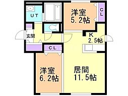 間取図画像 2LDK