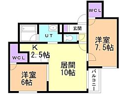間取図画像 2LDK