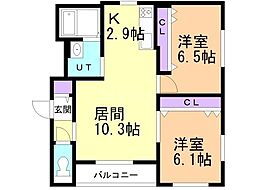 間取図画像 2LDK
