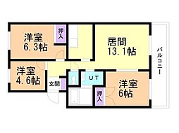 間取図画像 3LDK