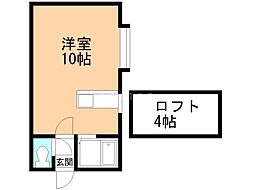 ベルトピア札幌2 ワンルームの間取図画像