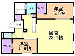 間取図画像 2LDK