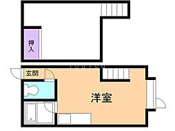 トア・アルディN31 ワンルームの間取図画像