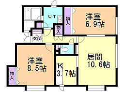間取図画像 2LDK